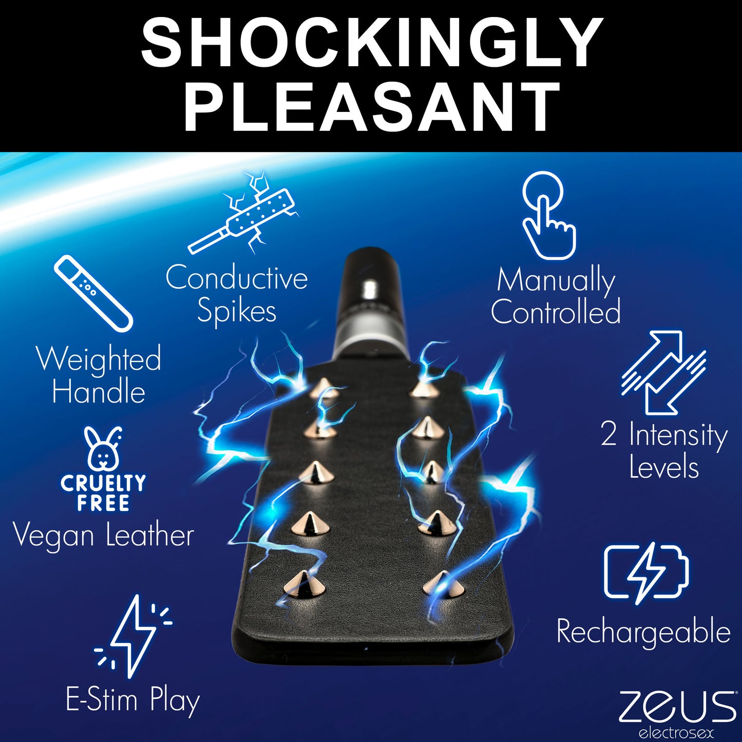 Zeus Electrosex E-stim Spiked Paddle