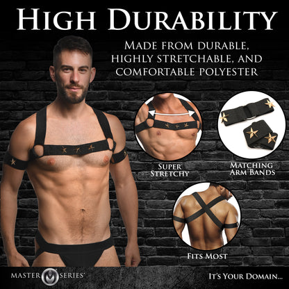 Rave Harness Elastic Chest Harness With Arm Bands