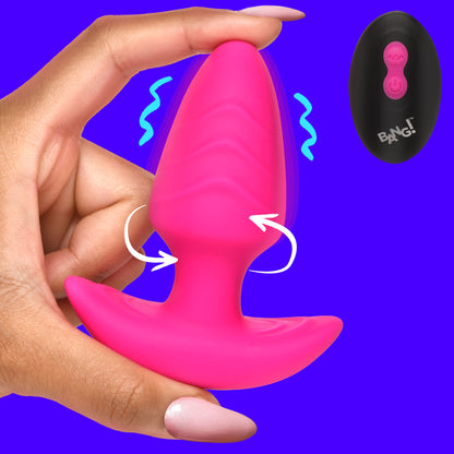 Rotating & Vibrating Silicone Butt Plug