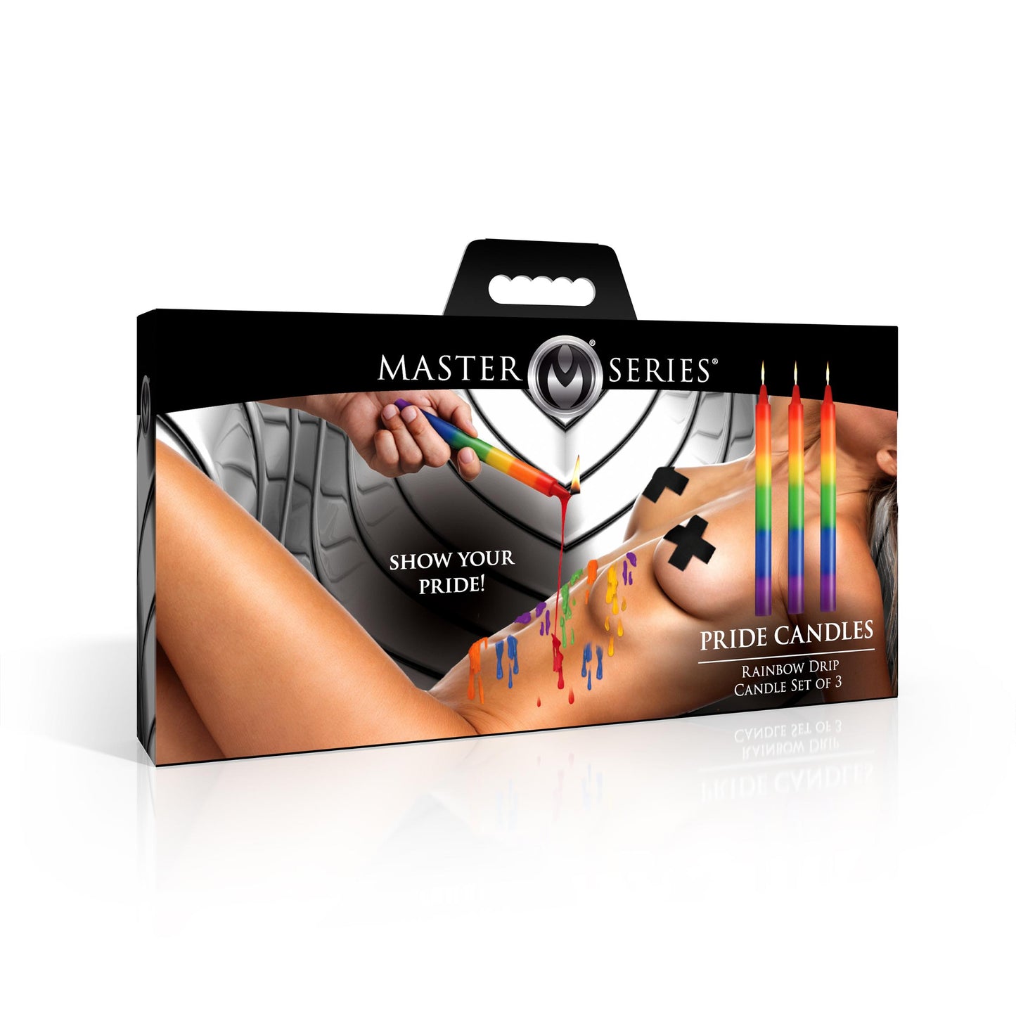 3PK Pride Candles Rainbow Drip Candle