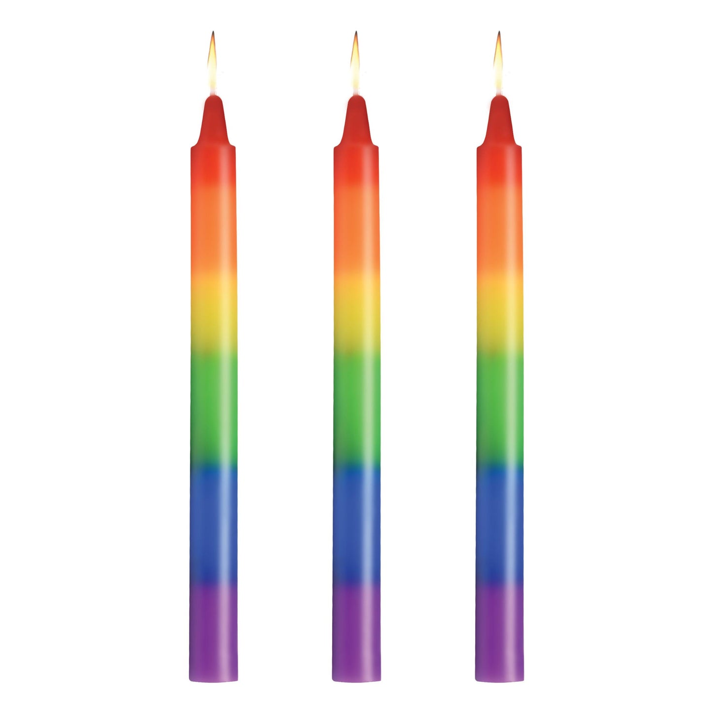 3PK Pride Candles Rainbow Drip Candle