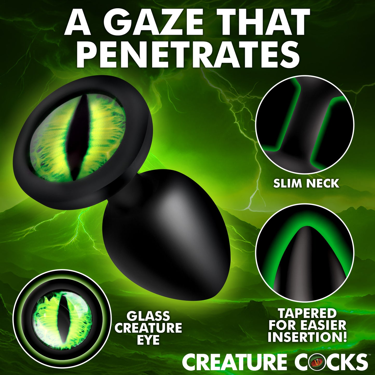 Creature Eye Green Eye Silicone Butt Plug