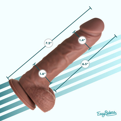 Easy Riders 7 Inch Silicone Dildo With Balls