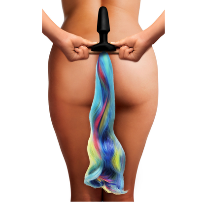 Rainbow Pony Tail Anal Plug