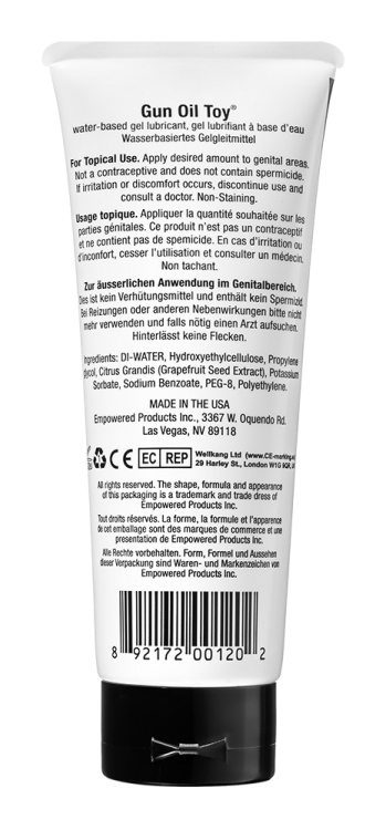 Gun Oil H20 Water-based Gel - 3.3oz