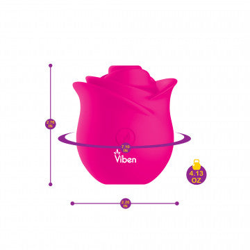 Zen Rose Handheld Rose Clitoral and Nipple Stimulator