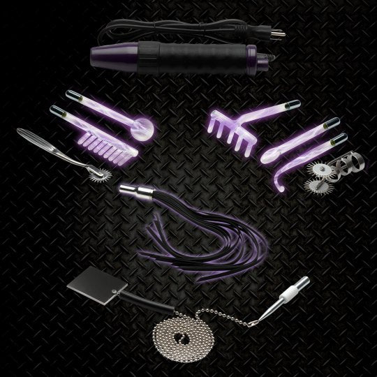 Zeus Electrosex Ultra Neo Violet Wand 10Pc Set