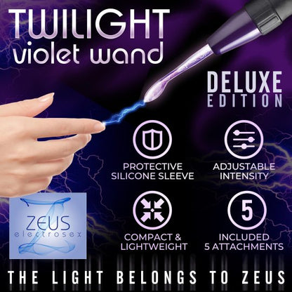 Zeus Electrosex Ultra Neo Violet Wand 10Pc Set